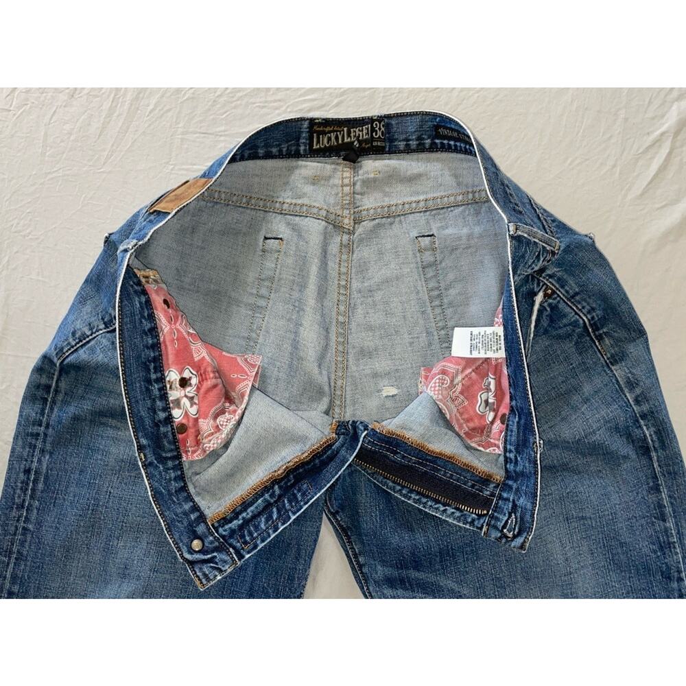 Lucky Brand Vintage Straight USA Made 100% Cotton Denim Jeans. 38X33, Runs Big. - Picture 7 of 9